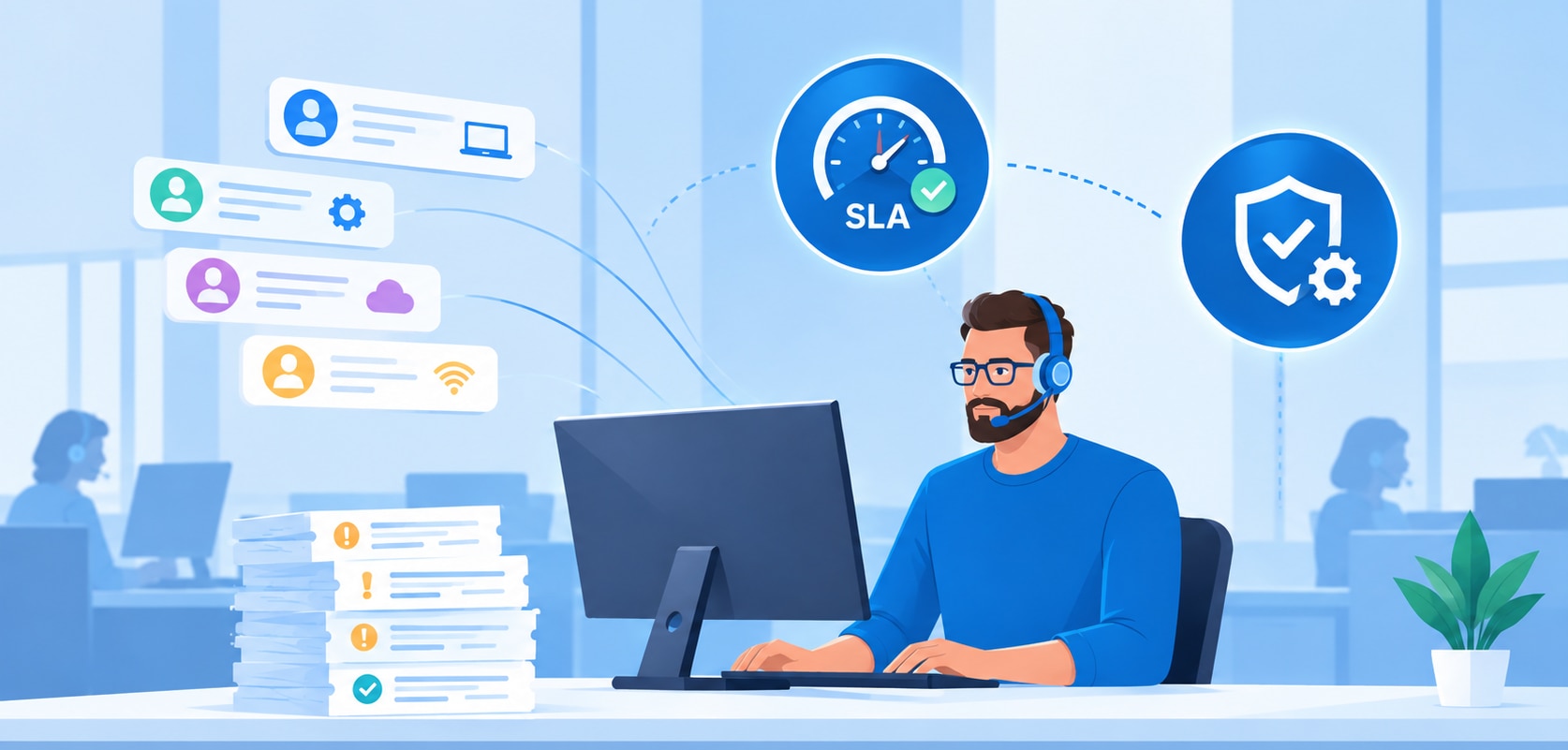 IT Service Desk truyền thống thường phải xử lý khối lượng lớn yêu cầu từ người dùng